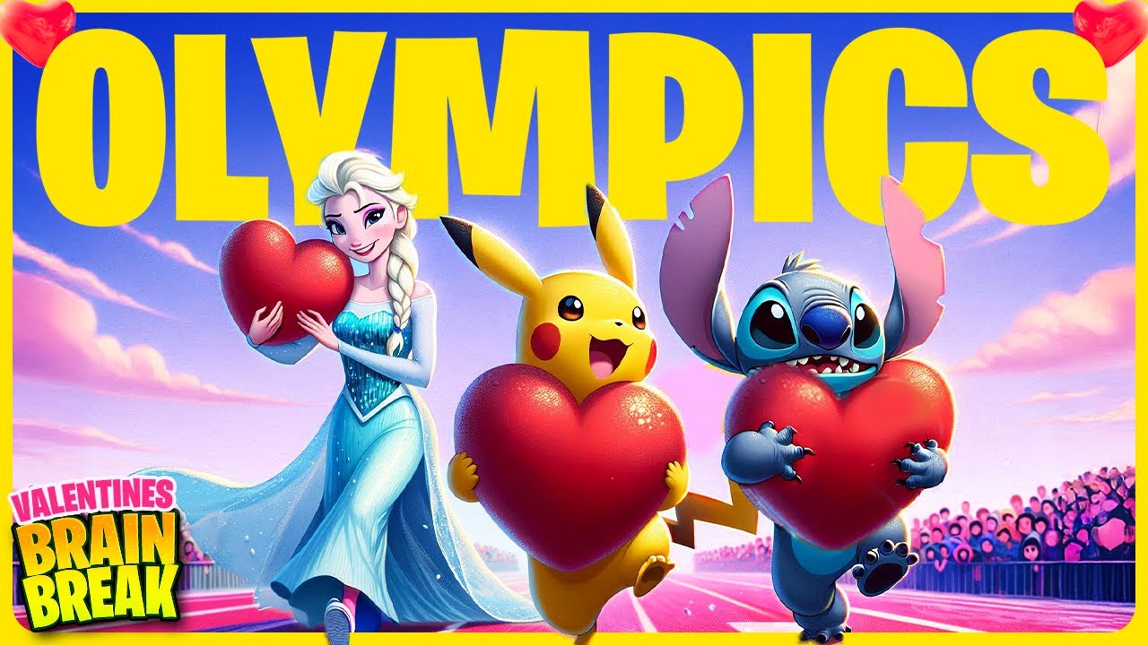 ❤️ Valentines Olympics ❤️ Valentines Day Brain Break for Kids 🥇 Just Dance 🥇 Danny Go