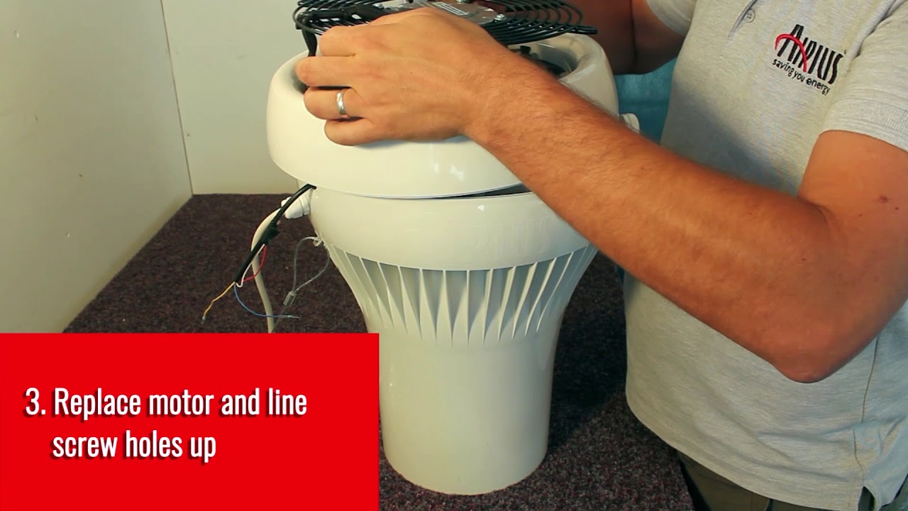 Airius Destratification - Model 45 Fan Housing & Motor Removal