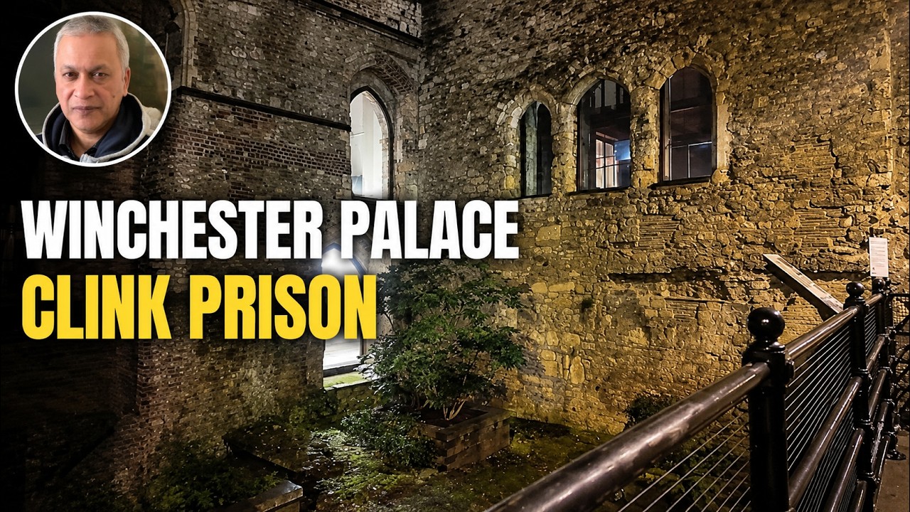 London Night Walk 4K | Winchester Palace Great Hall Ruins & The Clink Prison Southwark SE1