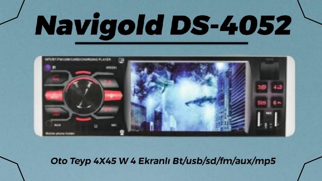 Navigold DS-4052 Oto Teyp 4X45 W 4 Ekranlı Bt/usb/sd/fm/aux/mp5