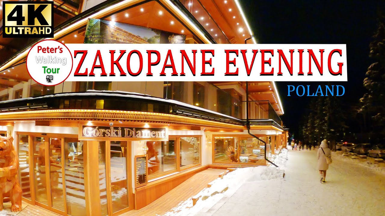 Zakopane Beautiful Christmas Eve Walk - Poland - Walking Tour 4K