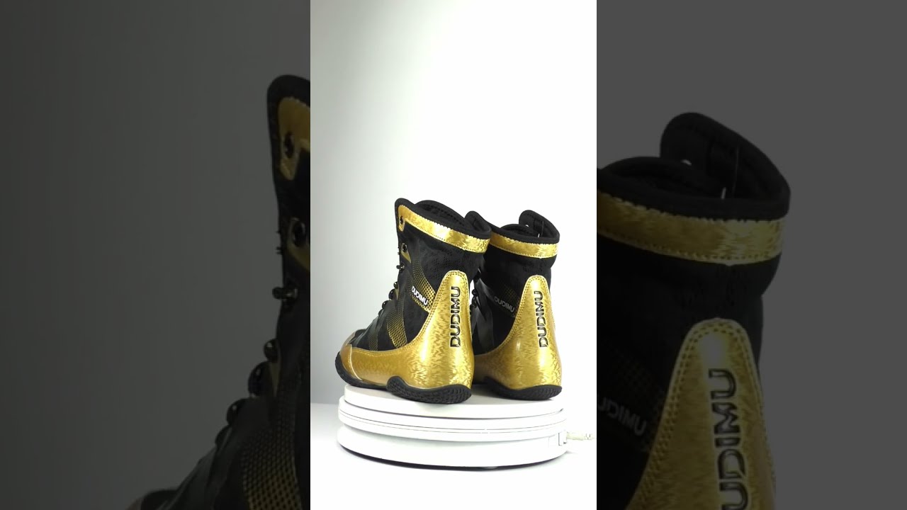 Боксерки Boxing Shoes черный/золотой