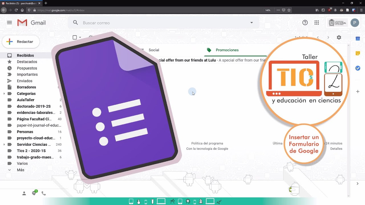 TIC 2 | Crear una encuesta a través de Google Forms
