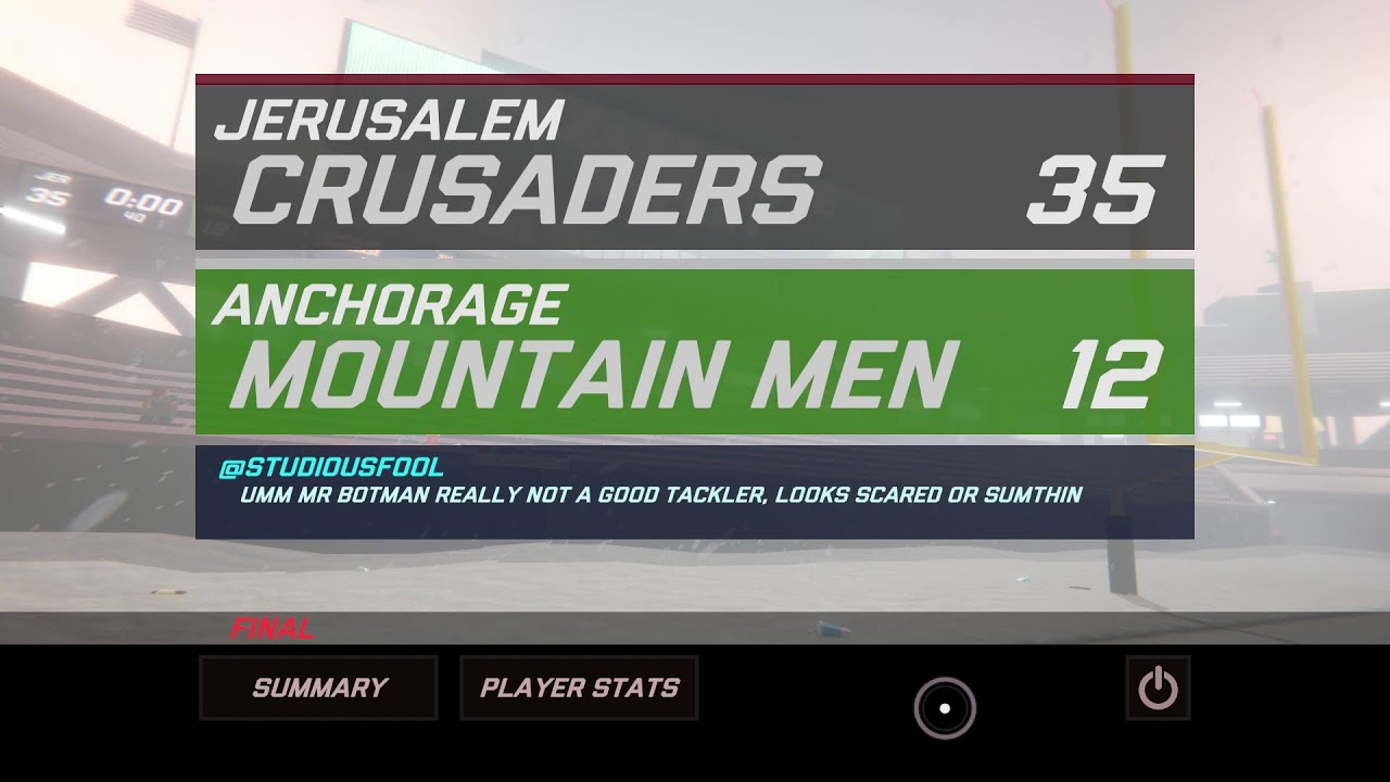 RFL Season 1 Week 10