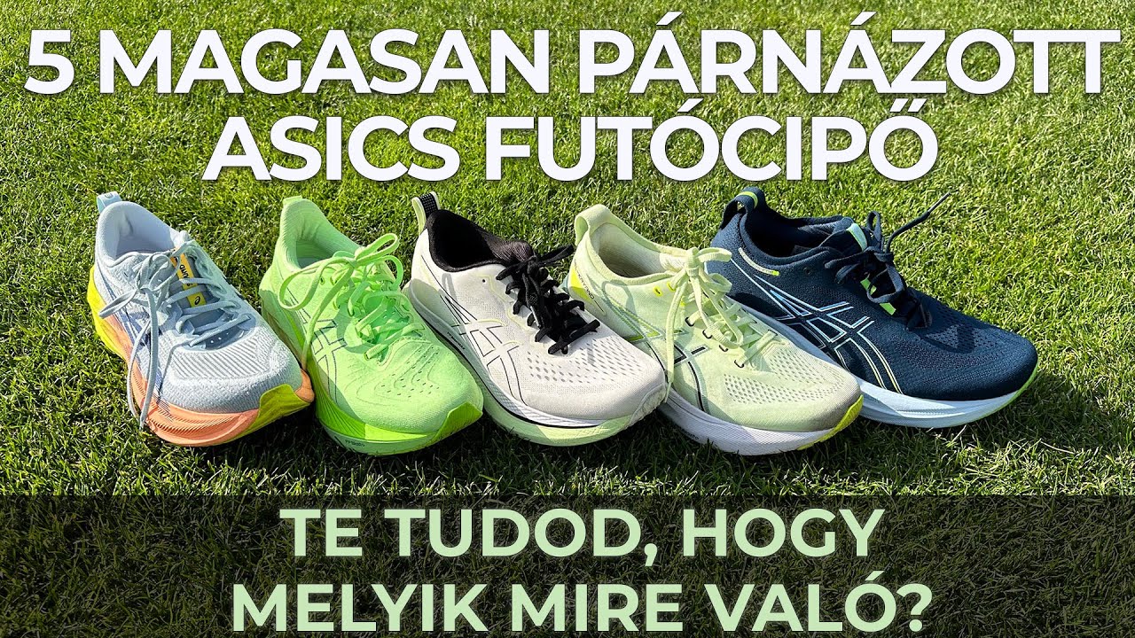 5 magasan párnázott mindennapos Asics futócipő. Te tudod, hogy mi a különbség köztük?