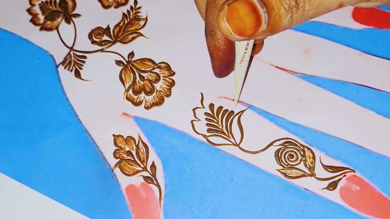 Dubai Mehndi design  Stylish Back hand Mehndi design Khafif Arabic mehndi design|Simple& easy design
