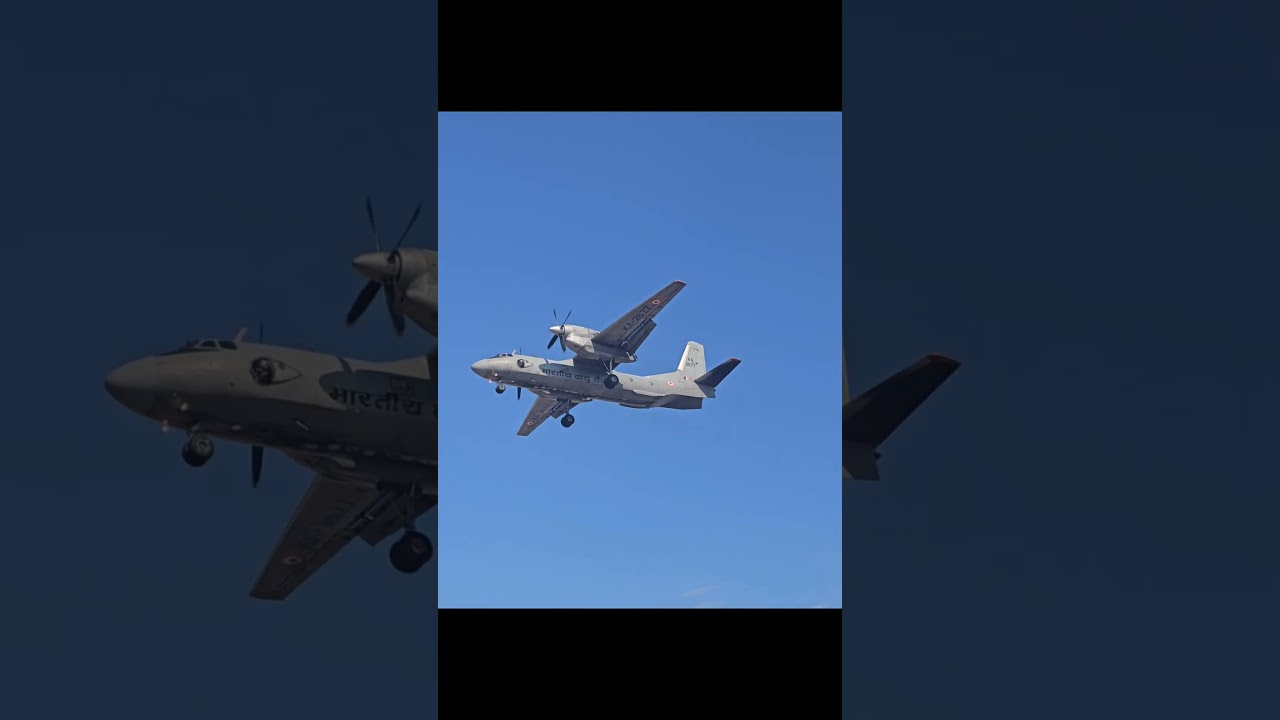 Indian Air Force Aircraft Antonov An-32RE Landing Video |#shortvideo #shorts #viralvideo