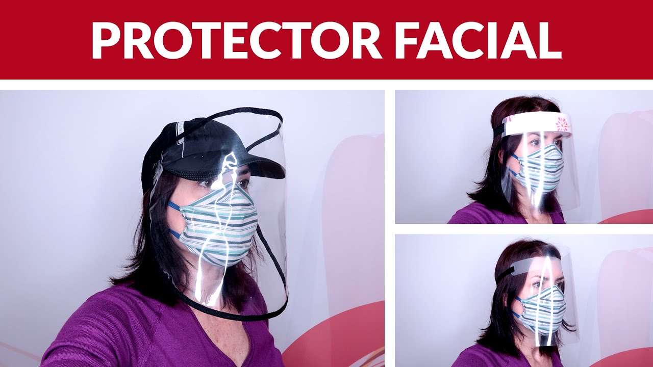 Cómo hacer PROTECTOR FACIAL CASERO FÁCIL, MÁSCARA FACIAL