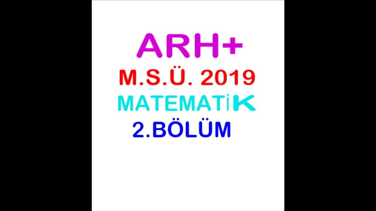 M.S.&Uuml;. MATEMATİK 2.B&Ouml;L&Uuml;M