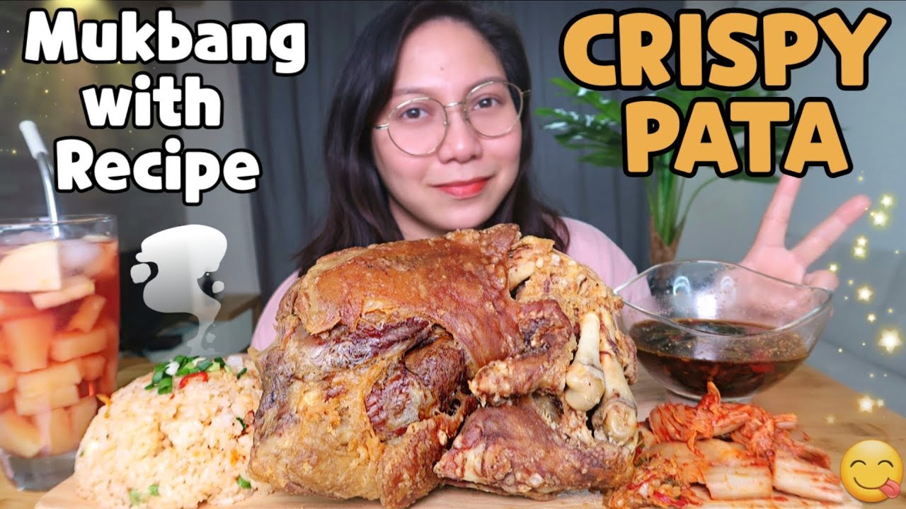 CRISPY PATA + BAGOONG RICE | Mukbang Philippines | Chef Obang