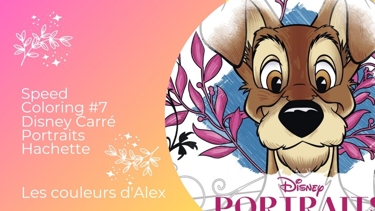 Speed Coloring #7 Disney Carré Portraits Hachette