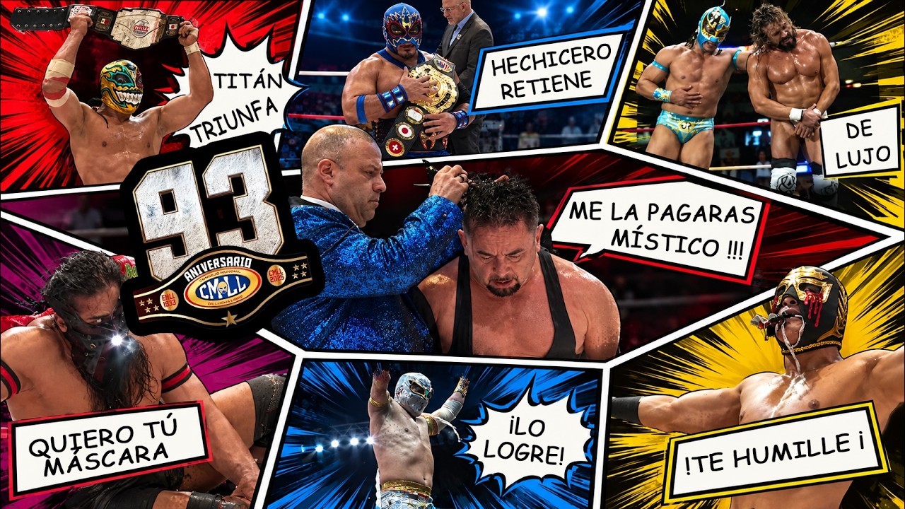 RESULTADOS 93 ANIVERSARIO CMLL AVERNO PEL&Oacute;N - HECHICERO RETIENE - VOLADOR JR USA M&Aacute;SCARA OTRA VEZ