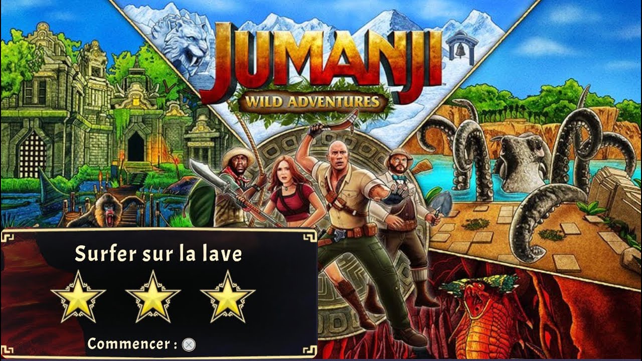 Surfer sur la lave Jumanji : Aventures Sauvages