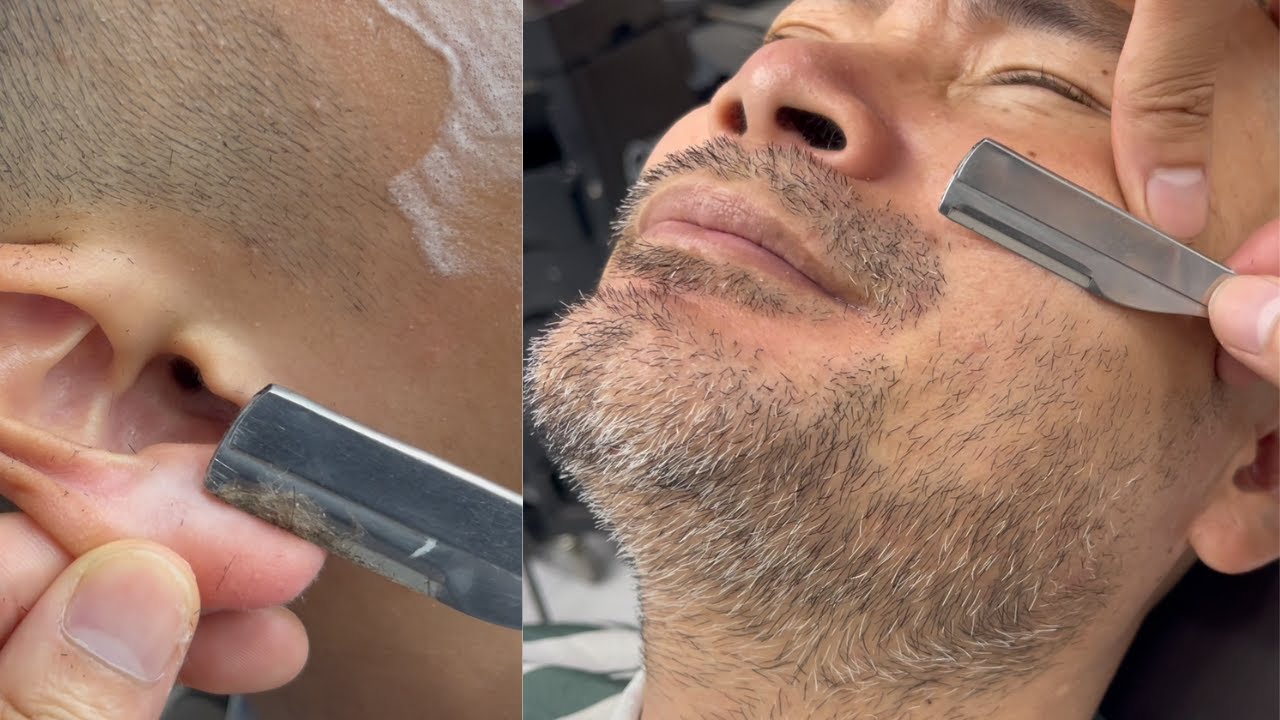 ASMR 🧔 FOR A GOOD SLEEP | 77 MINUTES SHAVING BEARDS AND DEAD SKIN FOR MAN | NO TALKING EP202.1