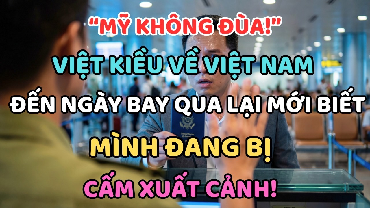 “MỸ KHÔNG ĐÙA!” – VIỆT KIỀU VỀ VIỆT NAM , ĐẾN NGÀY BAY SANG LẠI MỚI BIẾT MÌNH ĐANG BỊ CẤM XUẤT CẢNH!