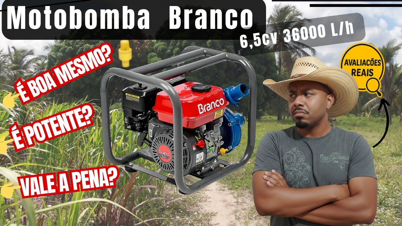 Motobomba A Gasolina Branco B4T716 6,5cv 36000 L é boa? Vale a pena?