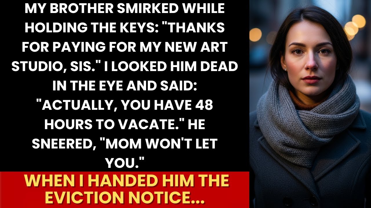 Brother Mocked Me “Thanks For Paying For My Studio” — I Replied “You Have 48 Hours To Vacate”
