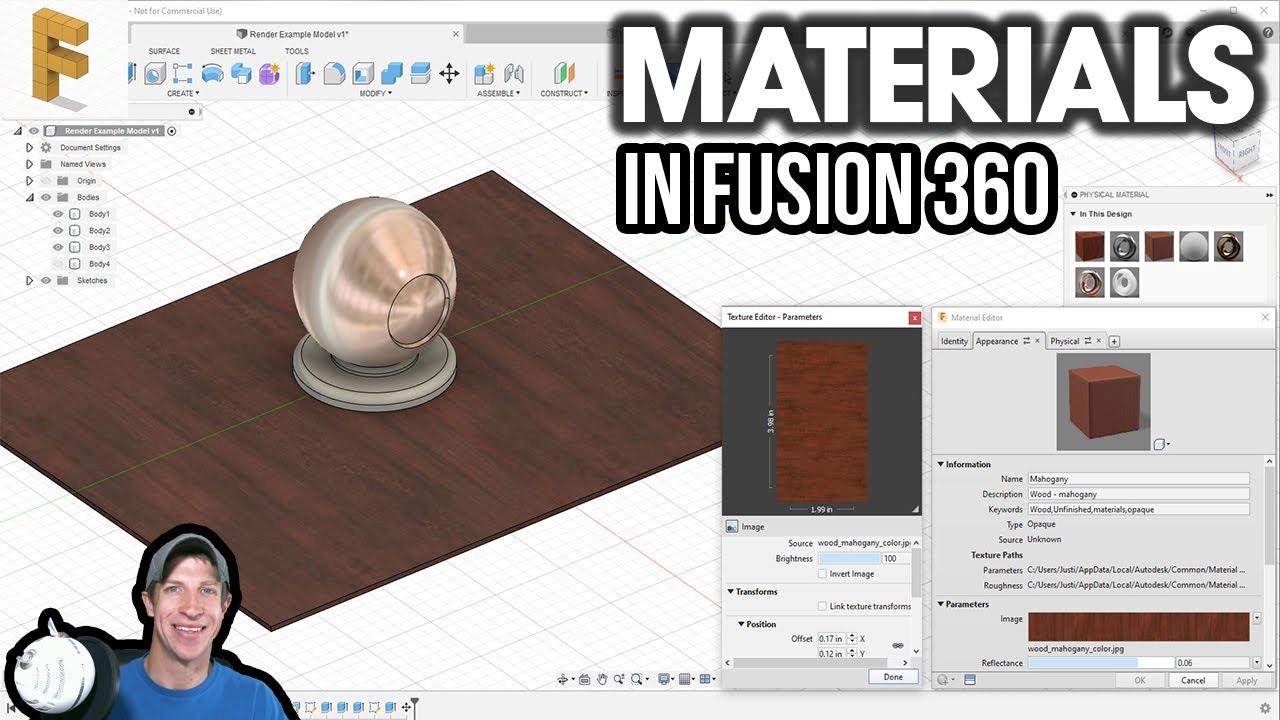 Начало работы с материалами в Fusion 360 — Учебное пособие по материалам Fusion 360 для начинающих