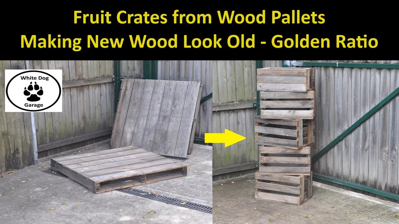 Pallet Wood Crates | Making New Wood Look Old & Golden Rectangle