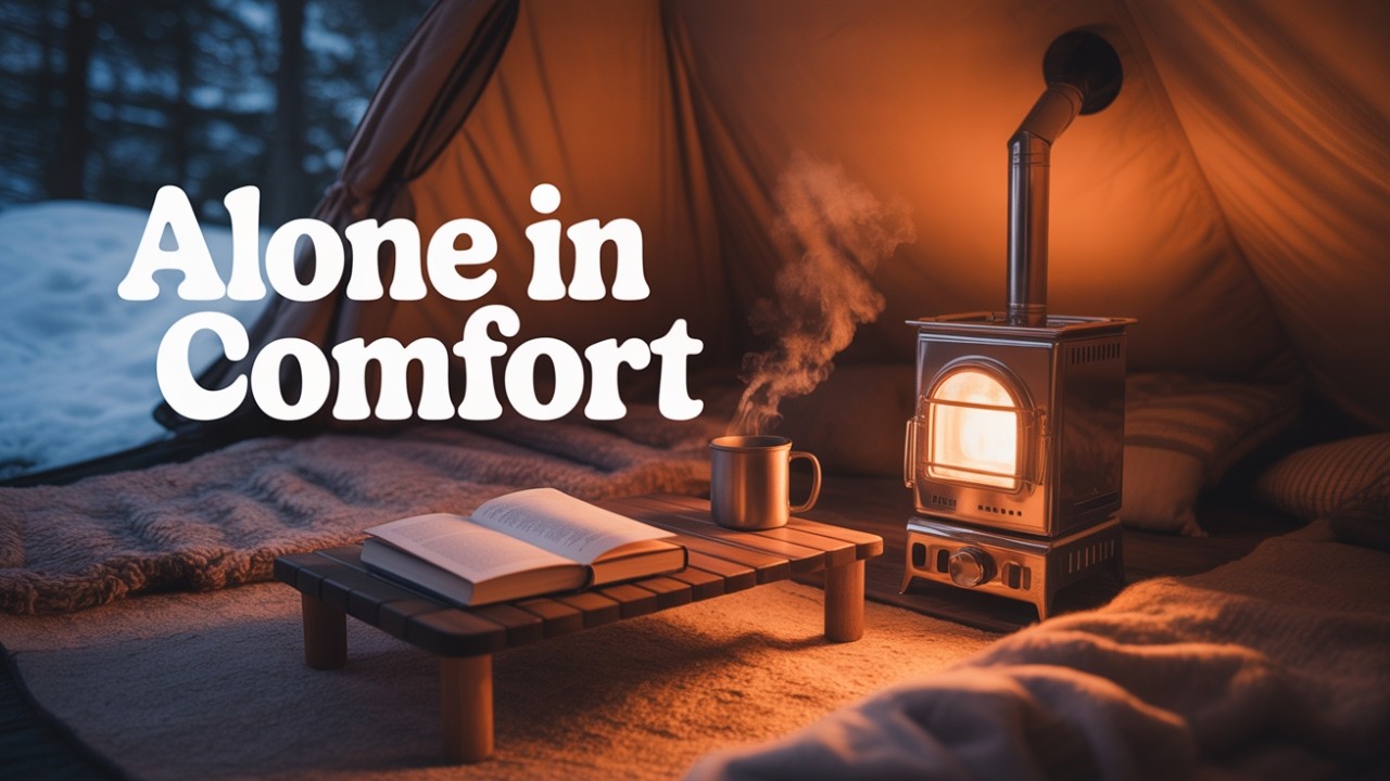 Alone in a Warm Tent  61°C Extreme Winter Survival