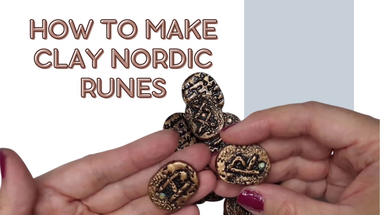 How to make clay Pagan Nordic Runes - #runes #nordic witchcore #polymerclay ThyWitchsKitchen
