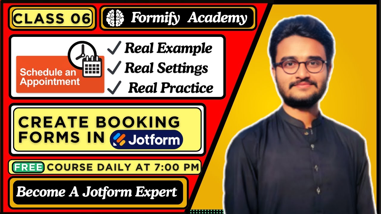 How to Create Appointment form in JotForm-Class 6 #formifyacademy #shahbazkhan #jotform #earnonline