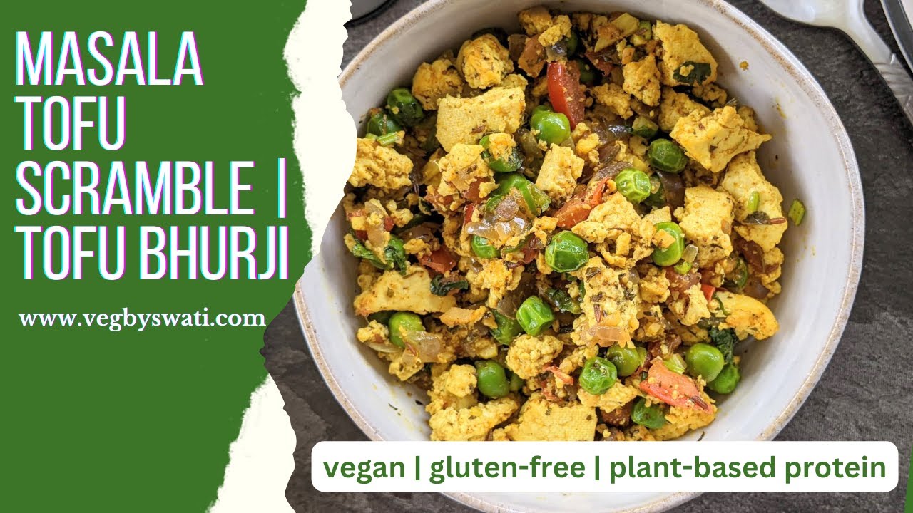 Masala Tofu scramble | Tofu bhurji | Tofu scramble with peas |Best tofu scramble |Tofu paneer bhurji