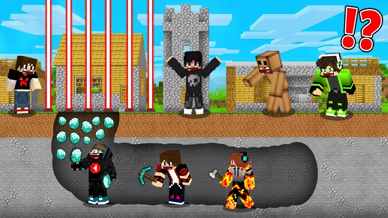 ماين كرافت : صرت حرامي وسرقت أقوى بيت محمي ولكن صارت كارثة !!؟ 🔥😱روليت كرافت #3