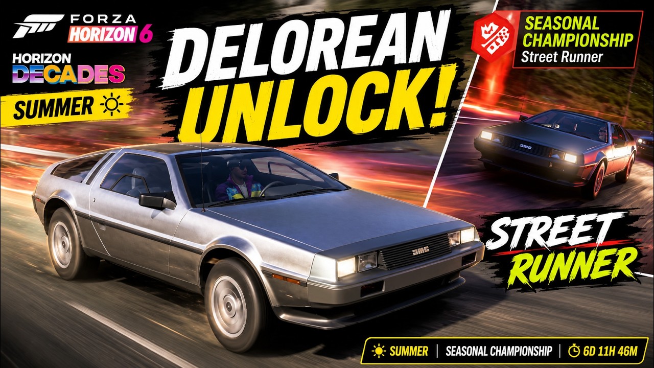 FORZA HORIZON 6: Как получить DeLorean DMC-12! Чемпионат Street Runner на Ford Sierra RS500