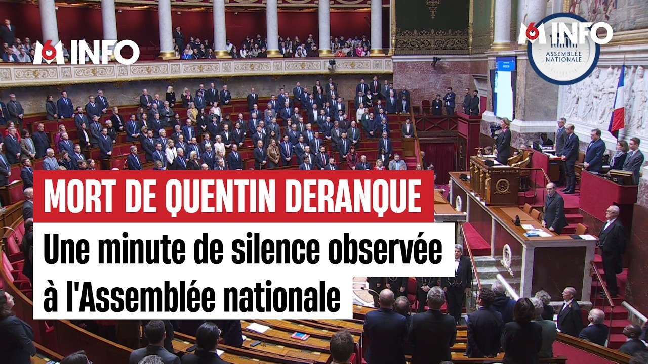 Mort de Quentin Deranque : une minute de silence observée à l'Assemblée