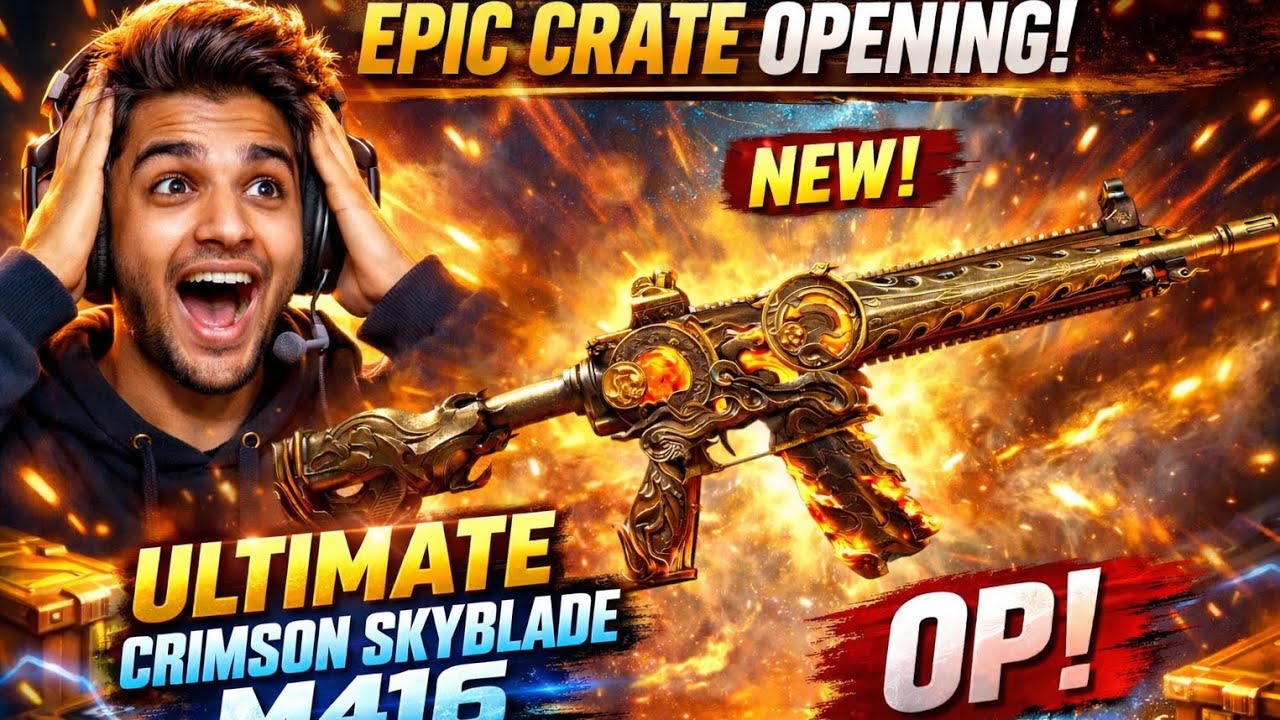 New ultimate suit create opening crimson skyblade m4 16 😱❤️‍🔥🔥