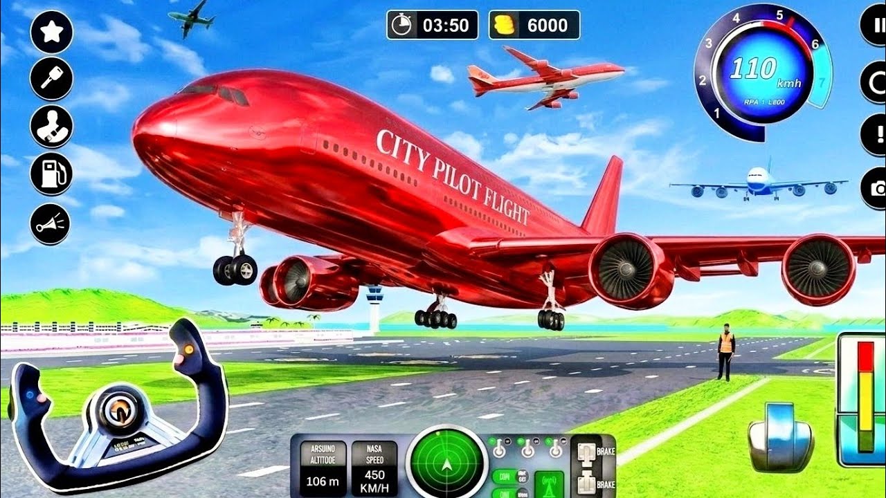 Flight Airplane City Pilot Simulator - Plane Boeing Emergency Landing - Android Gameplay