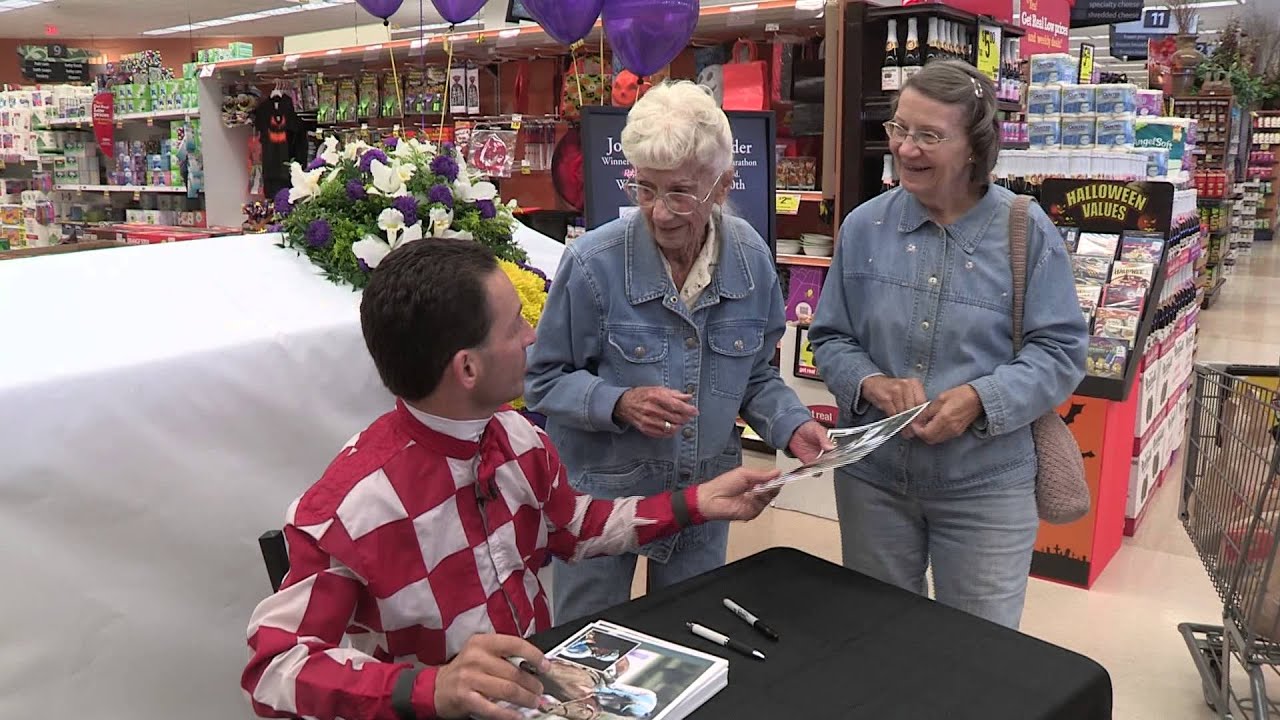 Jockey Aaron Gryder the local Celebrity
