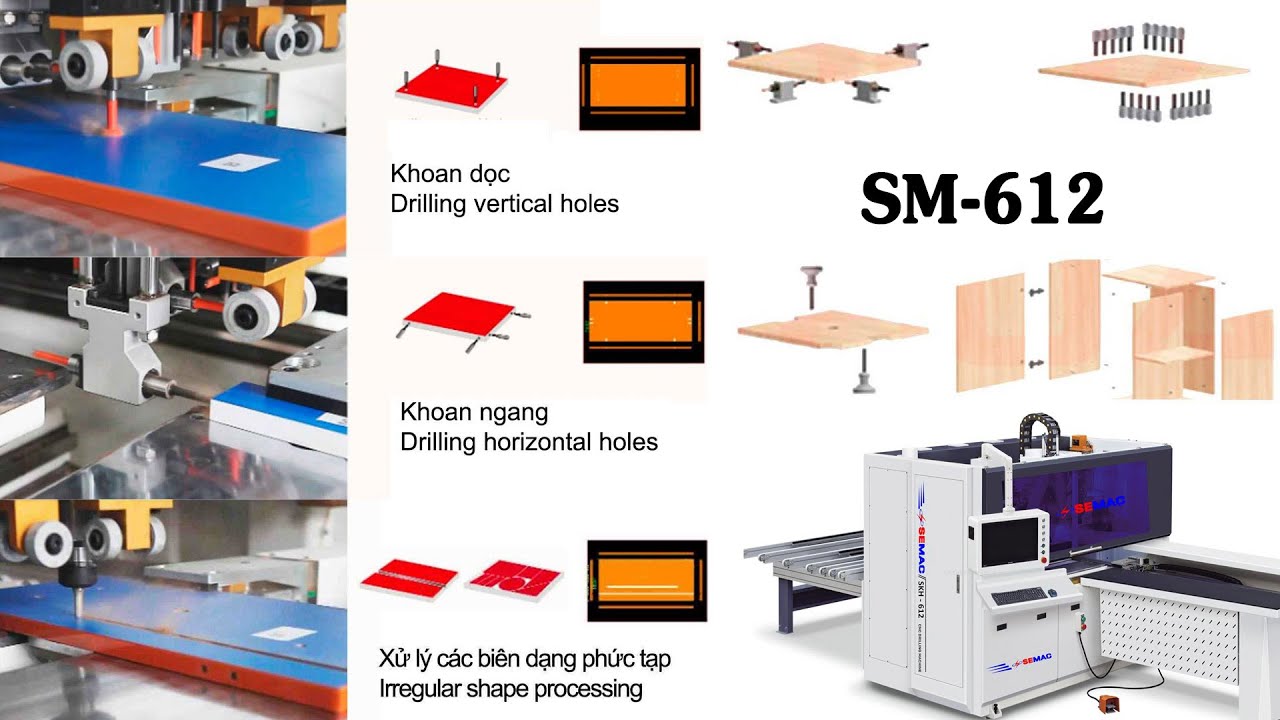 SEMAC | 6 SIDED CNC DRILLING MACHINE - MODEL SM-612