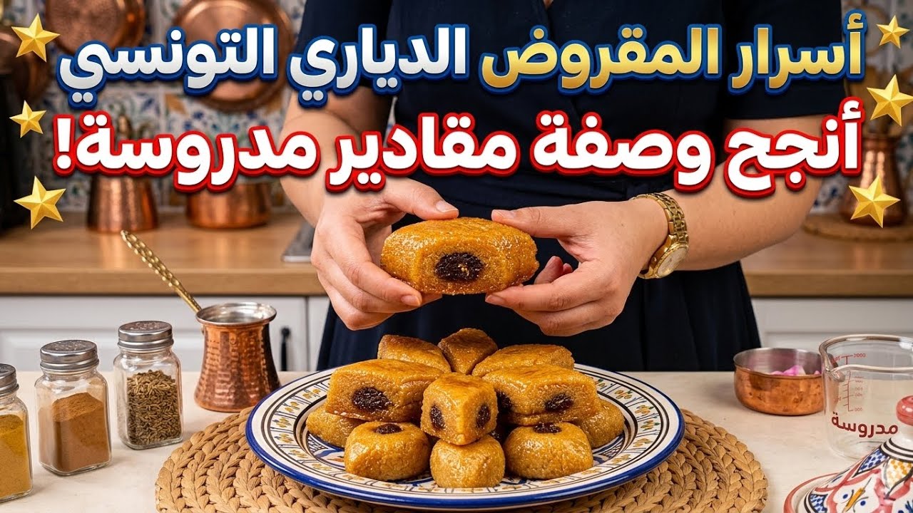 المقروض التونسي دياري  هشوش بالسميد  و سر نجاح  الشحور وصفة بالتفاصيل