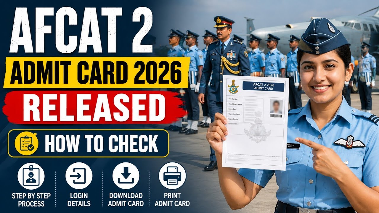 AFCAT 2 Admit Card 2026 | How to Download Admit Card | Direct Link & Exam Date