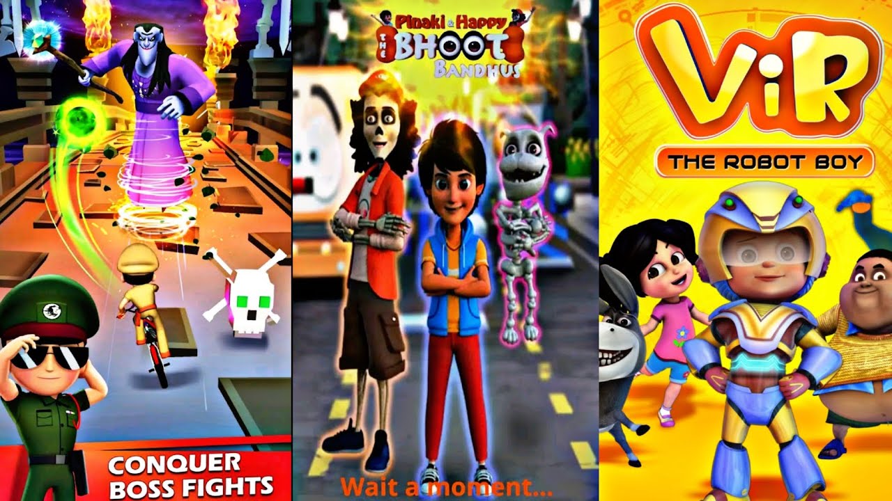 Little Singham Cycle Race 🆚 Bhoot Bandhus Pinaki & Happy 🆚 Vir The Robot Boy Gameplay 🤩❤️