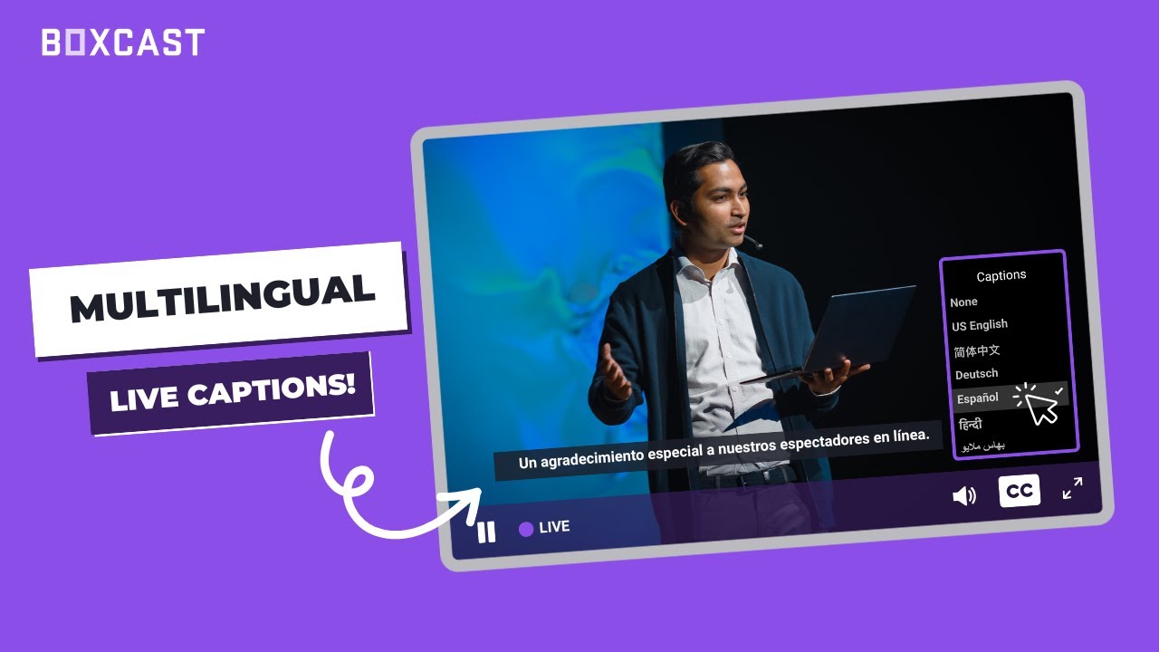 New! BoxCast Multilingual Captions &ndash; Stream in 5+ Languages