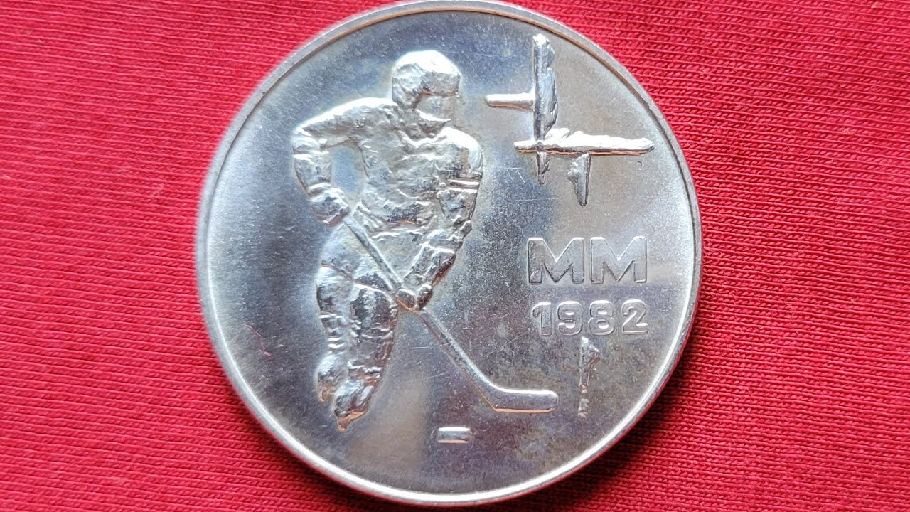 FINLAND SILVER 50 MARKKAA 1982 - World Ice Hockey Championship Games - ЧМ Хоккей 1982 Серебришко