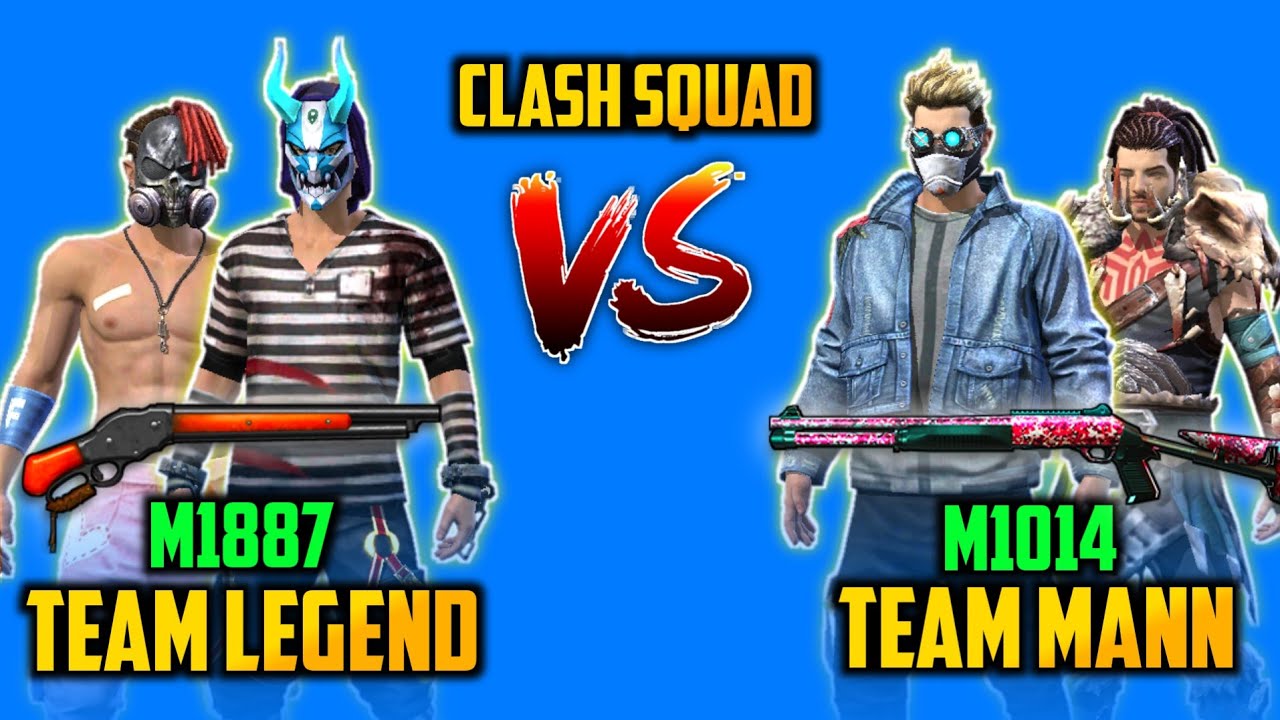 TEAM LEGEND VS TEAM MANN || M1014 VS M1887 IN CLASH SQUAD || WAR BETWEEN TSG ARMY || EPIC BATTLE💥