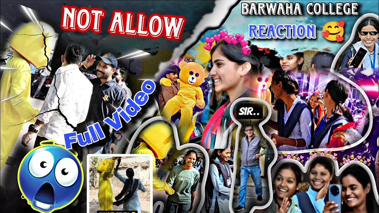 Full Video 🤗 // College chale gye 😲// Cute Girls Reaction 😍🤣 Barwaha 