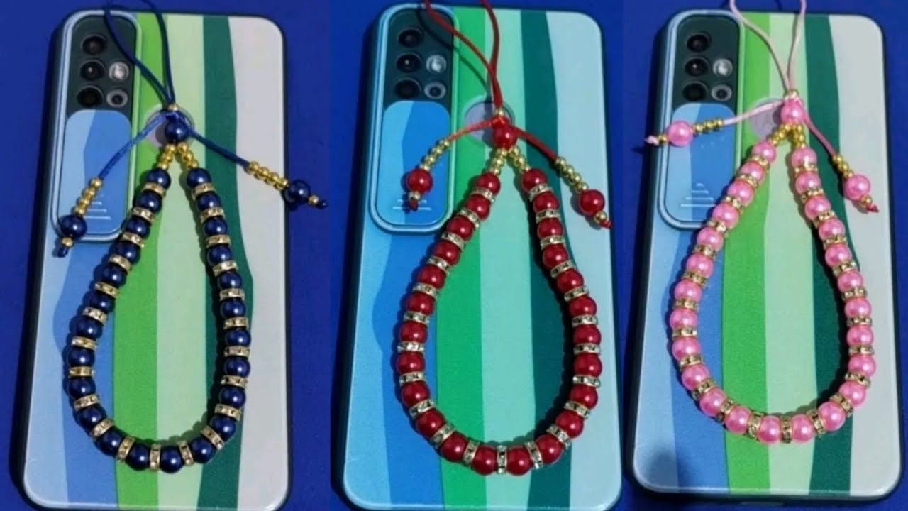 Como fazer PHONE STRAP  salva celular #aulasdeartesanato #comofazerpulseiraparacelular #phonestrap