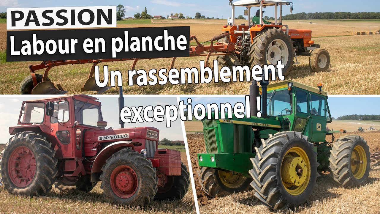 Exceptionnel : 15 tracteurs labourent en planche !