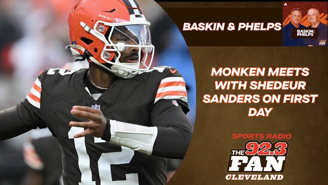 Browns HC Todd Monken meets Shedeur Sanders on his first day; confirms Ravens wanted to draft him