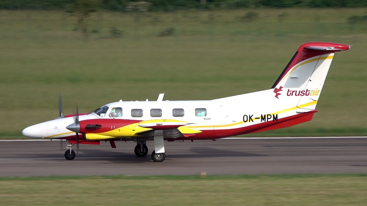 TrustAir Piper PA-42 Cheyenne III OK-MPM / Start Up and Take Off at Nancy Essey Airport