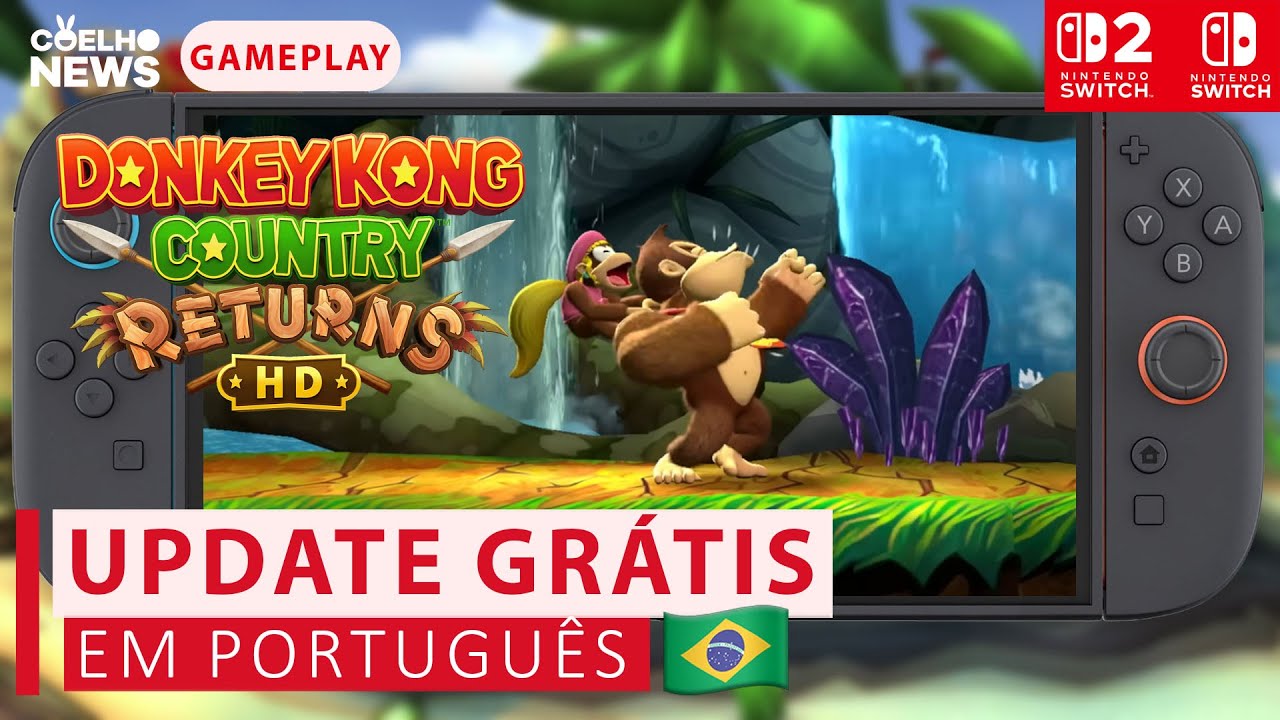UPDATE GRÁTIS de Donkey Kong Country Returns HD no Switch 2 l Gameplay PTBR