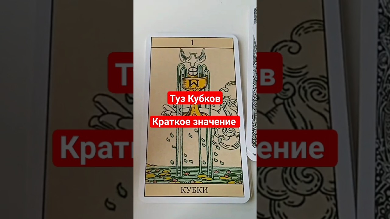 Краткое значение карты Туз Кубков #shorts #обучениетаро