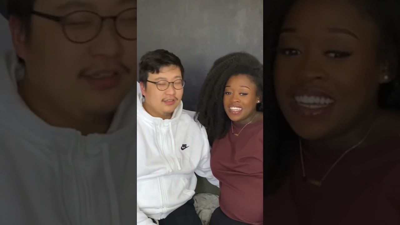 Korean boyfriend learns about Mucus Plug #blasian #couple #love #korean #reels #shorts #ambw