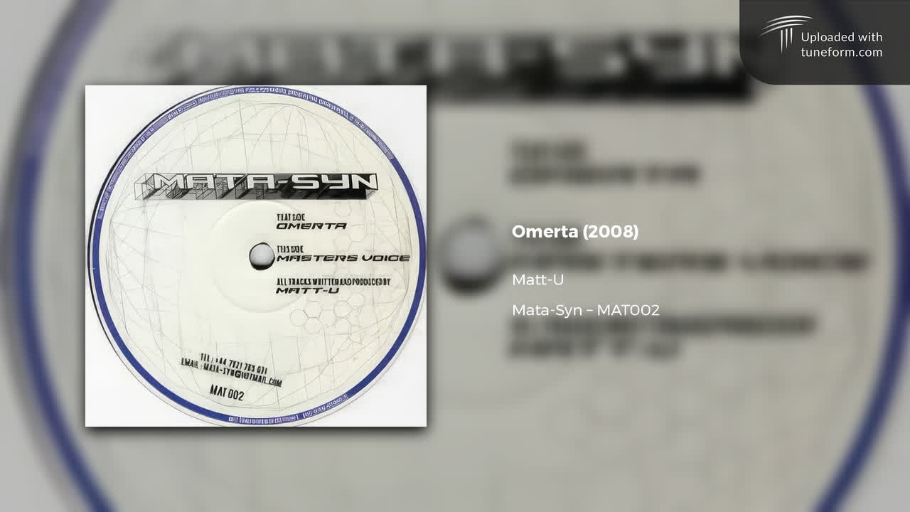 Matt-U - Omerta  (Mata-Syn | MAT002) [Deep Dubstep]