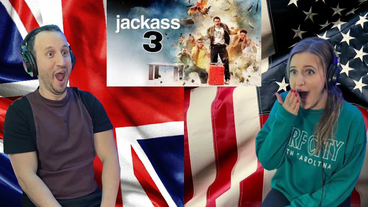 American Wife Shows Stubborn British Husband  |  Jackass 3D REACTION 